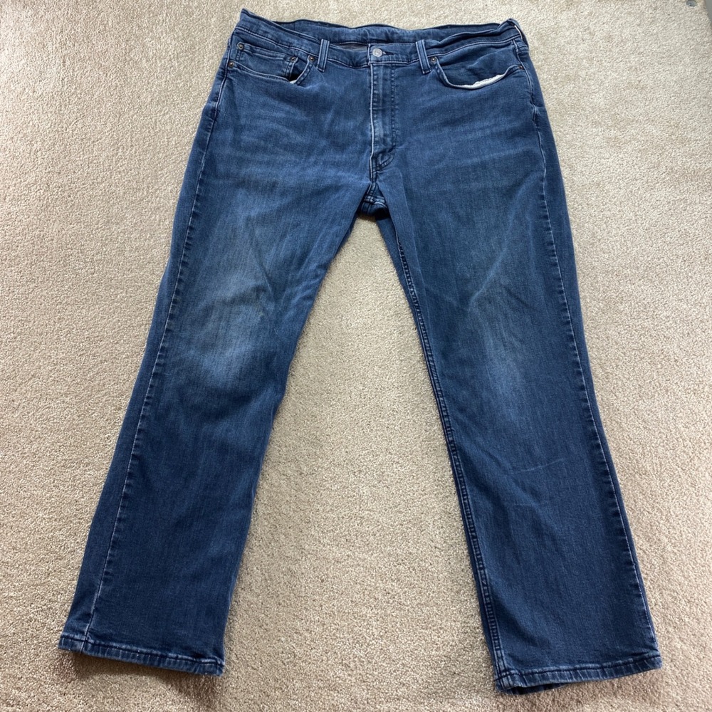 Levis 514 Straight Fit Jeans Mens 38x30‎ Blue Dark Wash Denim Mid Rise